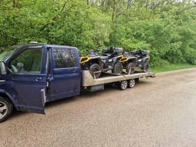 Műszaki hibás quadok szállítása Mogyoródról Dunaharasztiba